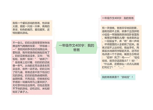 一年级作文400字：我的爸爸