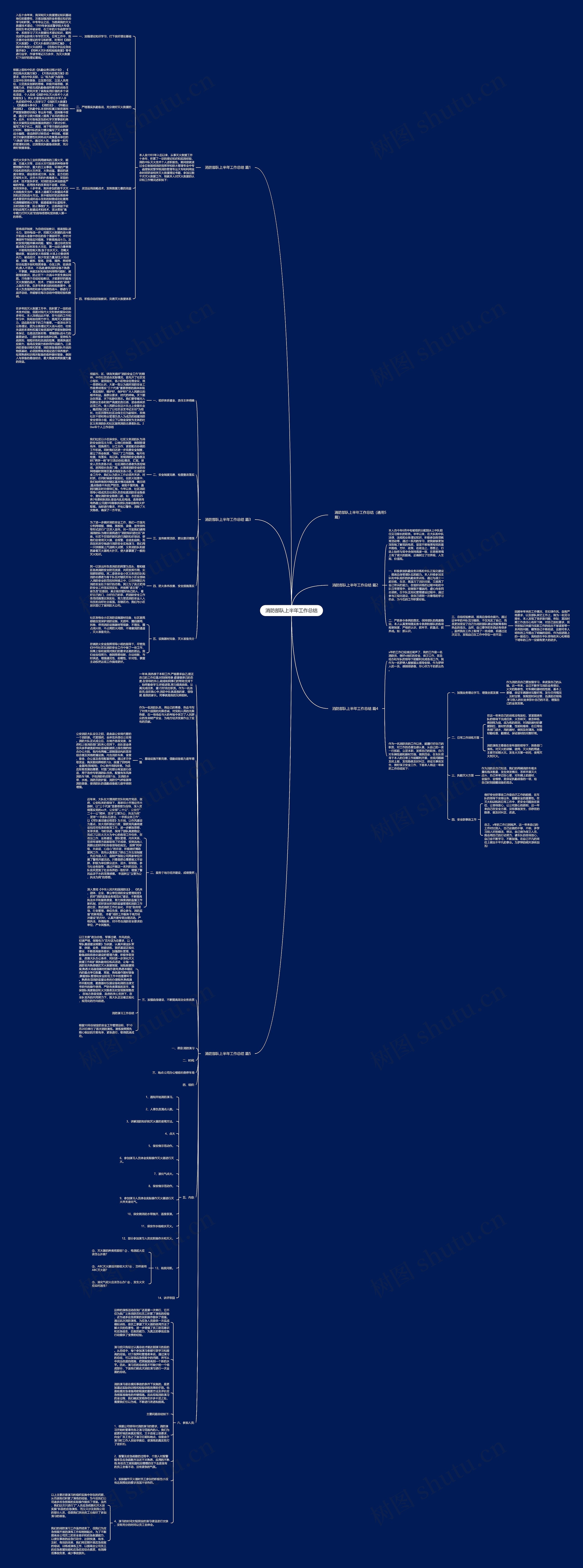 消防部队上半年工作总结思维导图