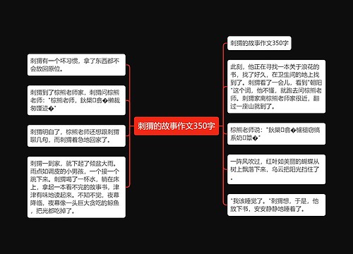 刺猬的故事作文350字