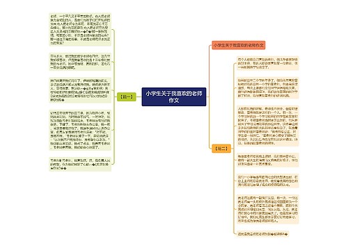 小学生关于我喜欢的老师作文