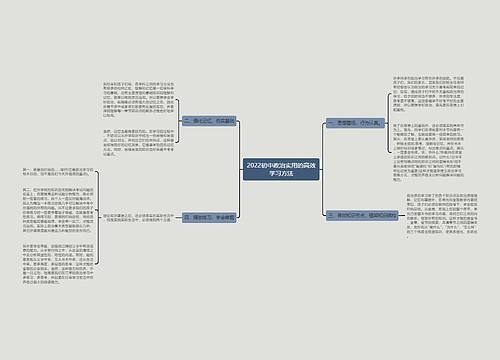 2022初中政治实用的高效学习方法