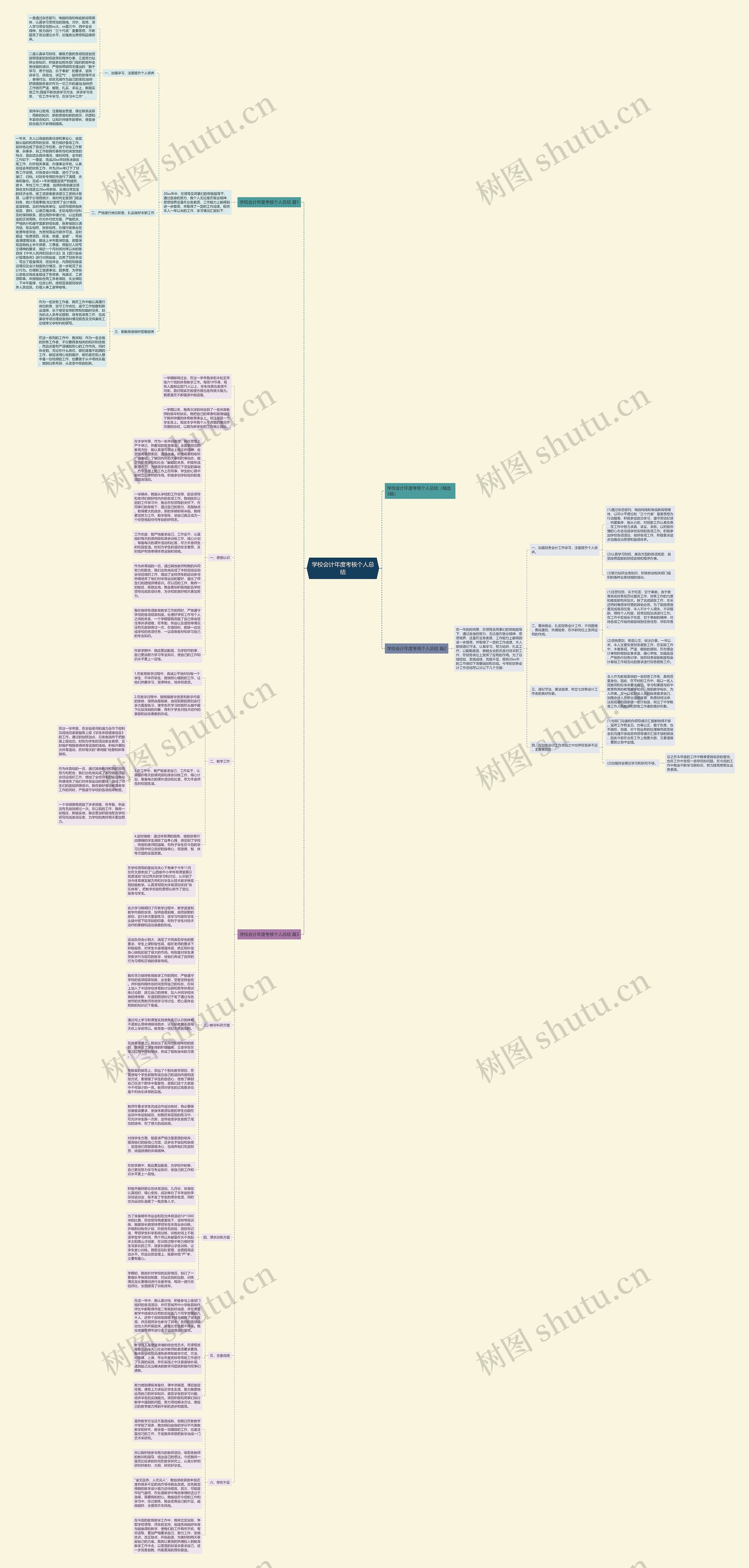 学校会计年度考核个人总结思维导图
