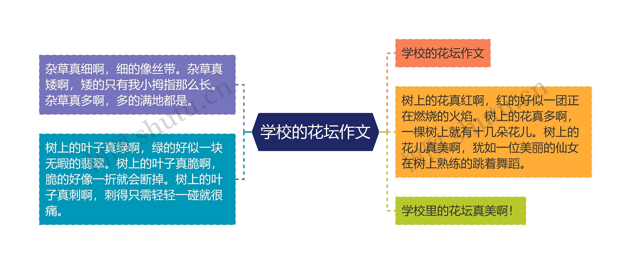 学校的花坛作文思维导图