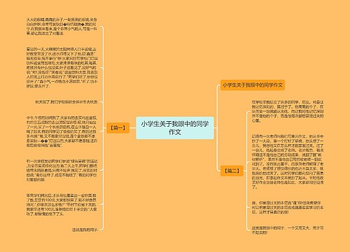 小学生关于我眼中的同学作文