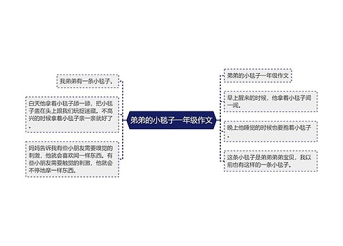 弟弟的小毯子一年级作文