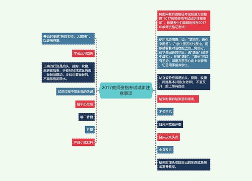 2017教师资格考试试讲注意事项