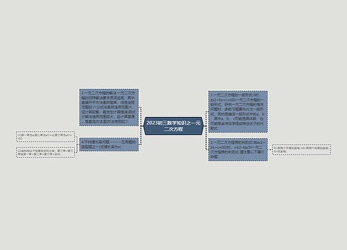 2023初三数学知识之一元二次方程