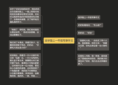 放学路上一年级写事作文