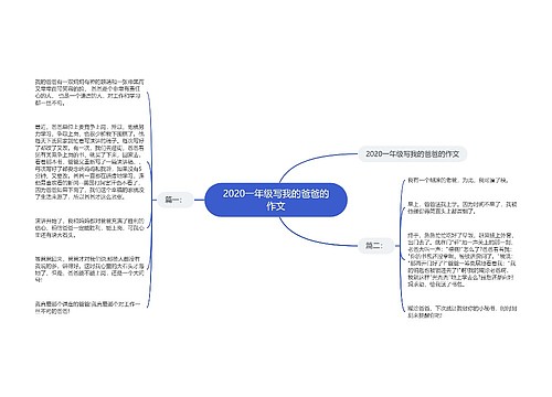 2020一年级写我的爸爸的作文