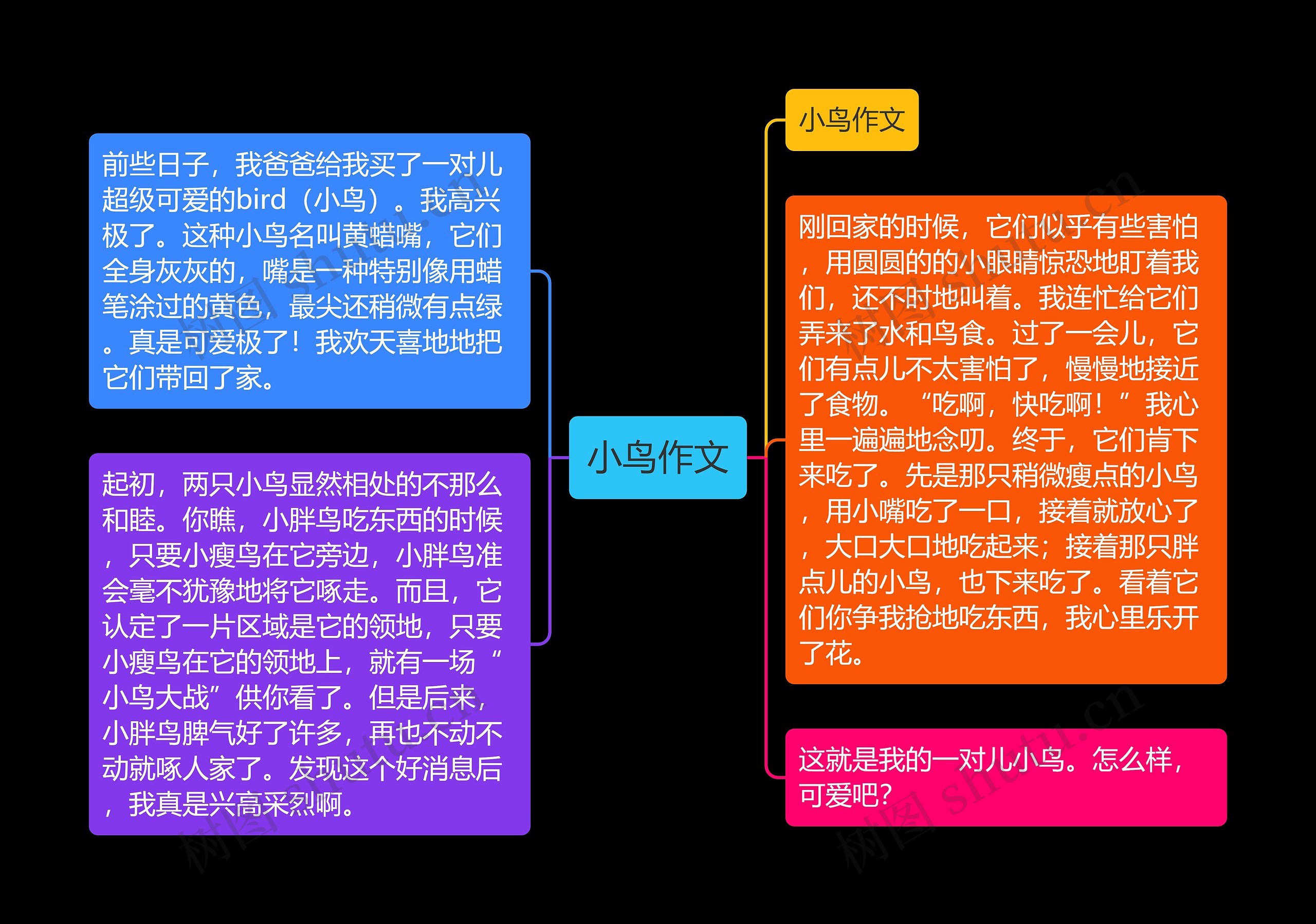 小鸟作文思维导图