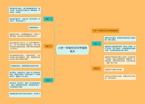 小学一年级作文50字我的家乡