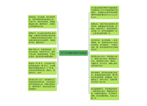 2014年幽默清明节祝福语思维导图