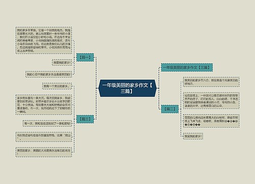 一年级美丽的家乡作文【三篇】