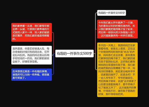 有趣的一件事作文500字