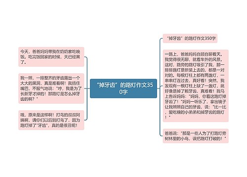 “掉牙齿”的路灯作文350字 “掉牙齿”的路灯作文350字