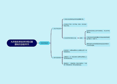 九年级化学|化学方程式重要知识总结2023