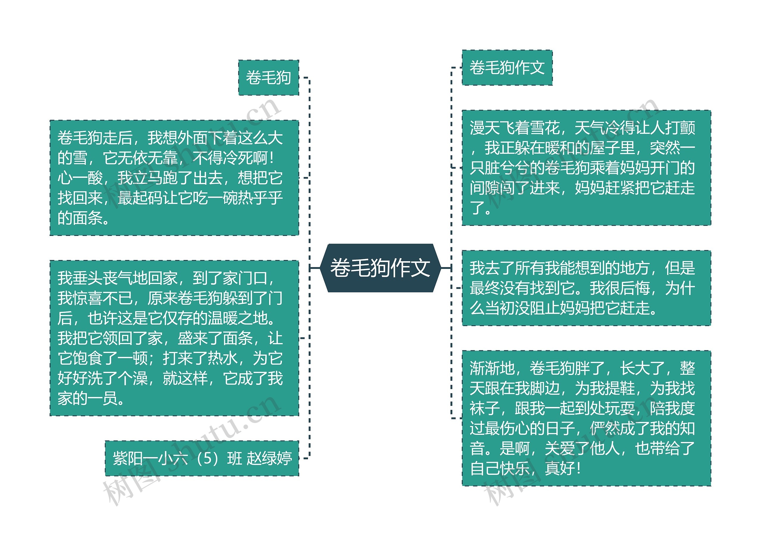 卷毛狗作文思维导图