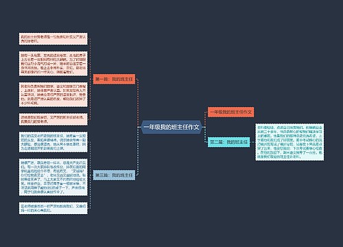 一年级我的班主任作文