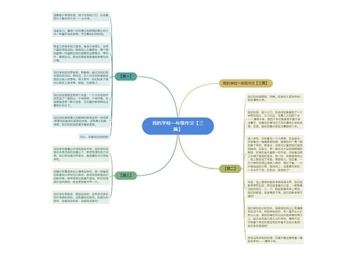 我的学校一年级作文【三篇】