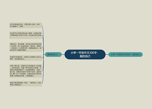 小学一年级作文300字：做的自己