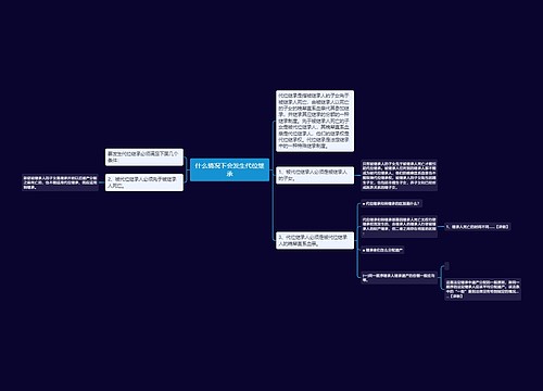 什么情况下会发生代位继承