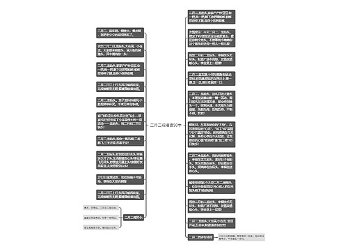 二月二祝福语50字思维导图