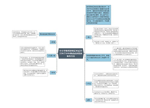 中小学教师资格证考试2022年下半年面试试讲高效备考方法