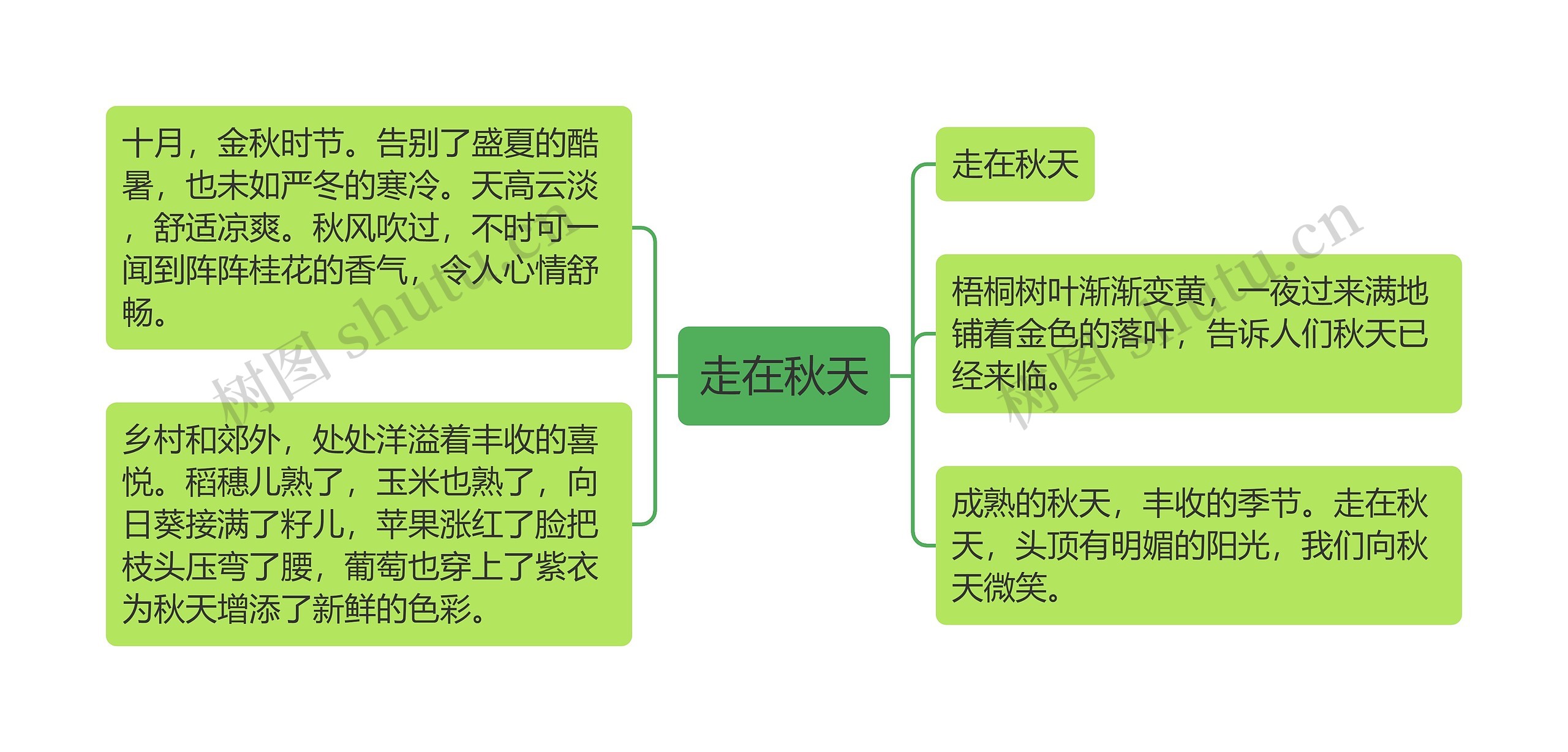 走在秋天思维导图