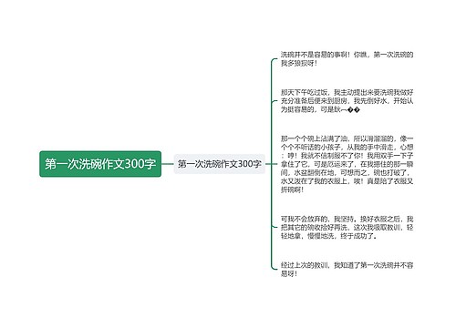 第一次洗碗作文300字