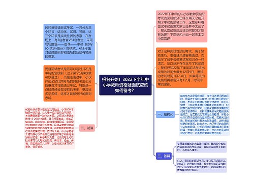 报名开始！2022下半年中小学教师资格证面试应该如何备考？