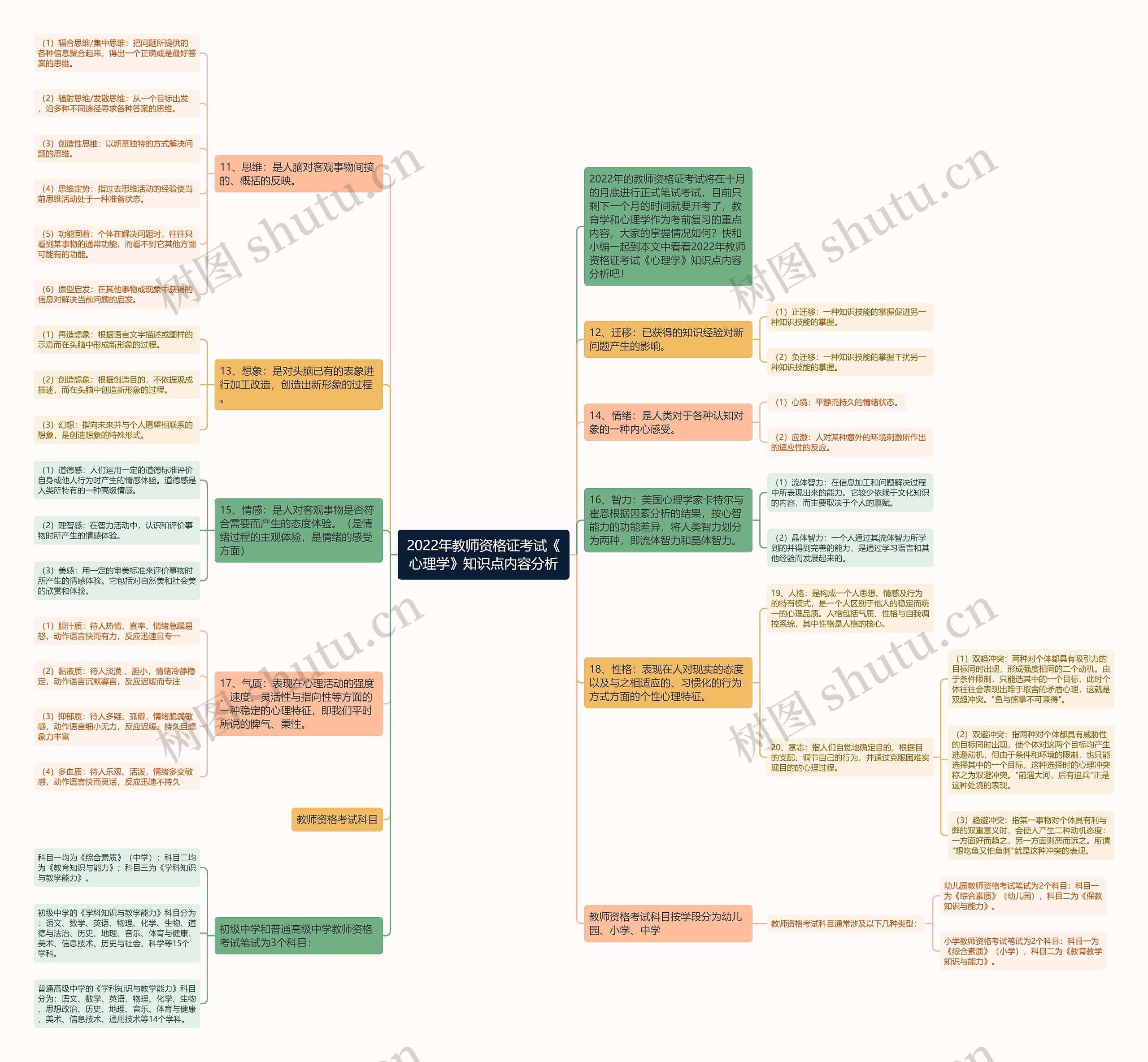 2022年教师资格证考试《心理学》知识点内容分析