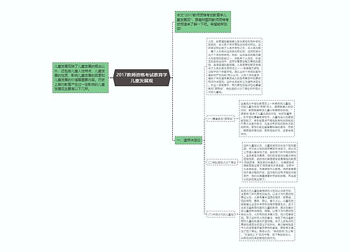 2017教师资格考试教育学儿童发展观