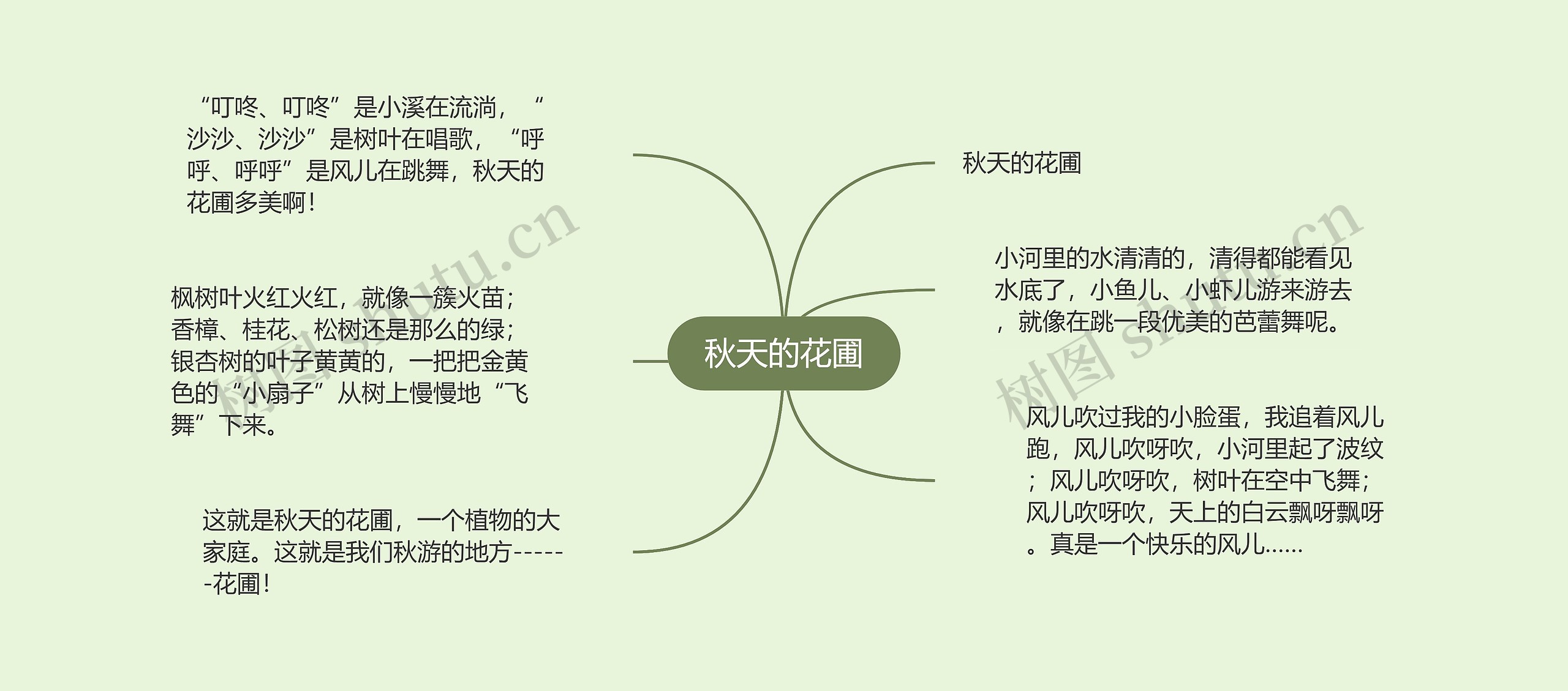 秋天的花圃思维导图