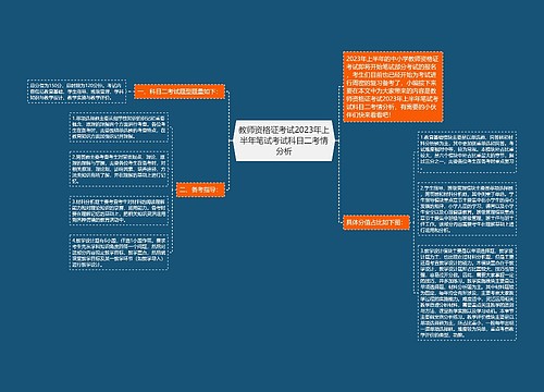 教师资格证考试2023年上半年笔试考试科目二考情分析