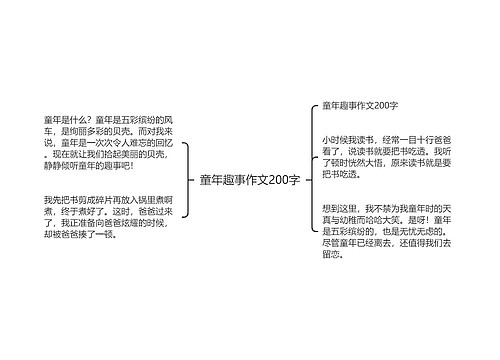 童年趣事作文200字