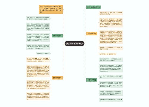 小学一年级台风作文