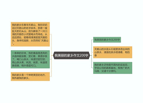 我美丽的家乡作文200字