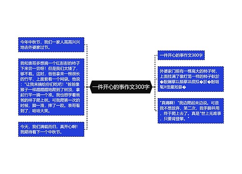 一件开心的事作文300字