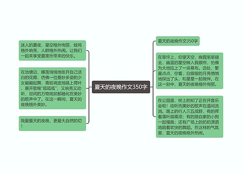 夏天的夜晚作文350字