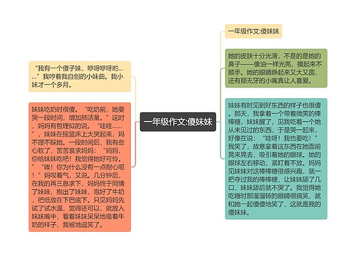 一年级作文:傻妹妹