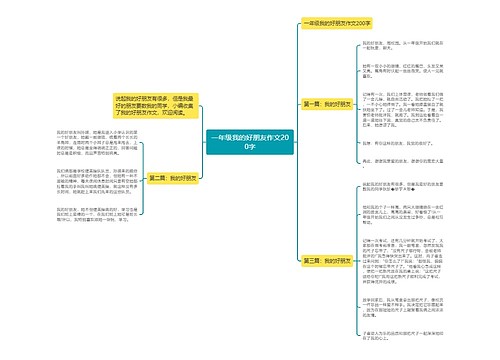 一年级我的好朋友作文200字
