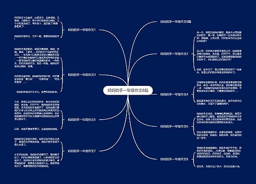 妈妈的手一年级作文8篇