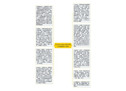 2022年九年级上册历史知识点整理|新人教版