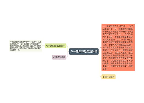 八一建军节经典演讲稿