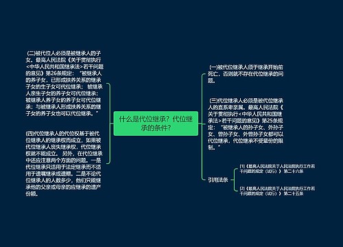 什么是代位继承？代位继承的条件?