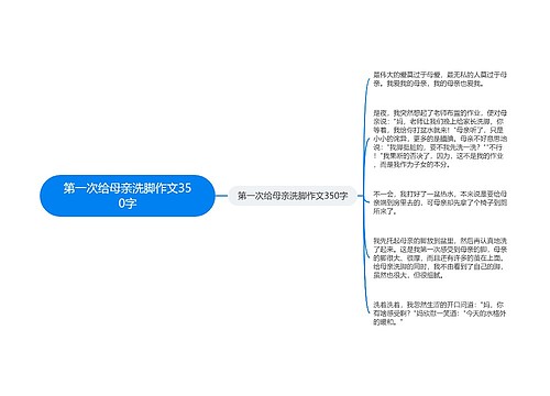 第一次给母亲洗脚作文350字