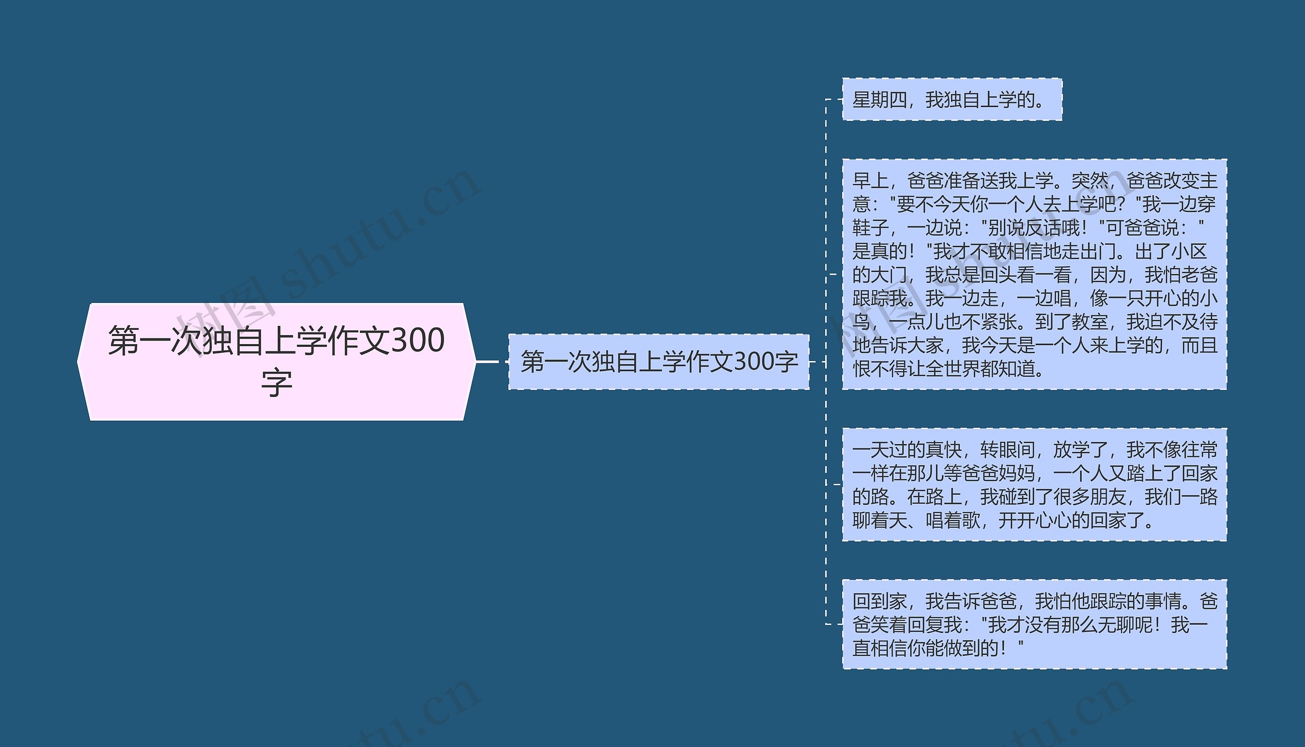 第一次独自上学作文300字