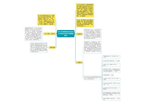 2023年教师资格证考试中小学笔试考试作文题答题建议