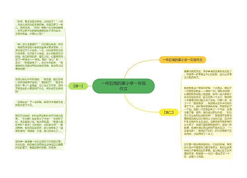 一件后悔的事小学一年级作文