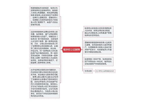 继承权公证解释